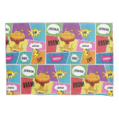 カラフル漫画本パーソナライズされた名アポップ・アートのート 枕カバー (正面左)