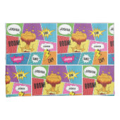 カラフル漫画本パーソナライズされた名アポップ・アートのート 枕カバー (正面右)