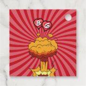 カラフル漫画本ポップ・アートのア結婚ートの贈り物 フェイバータグ (裏面)