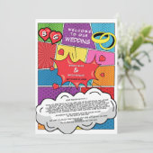 カラフル漫画本ポップ・アートの画の結婚旅程 プログラム (スタンド正面)