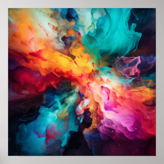 カラフル火 ポスター