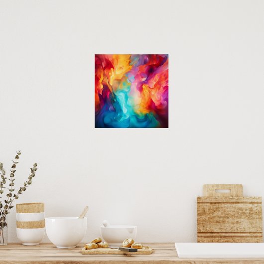 カラフル火 ポスター (キッチン)