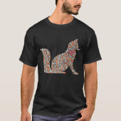 カラフル点々のあるキツネ Tシャツ (正面)
