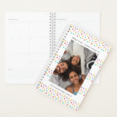 カラフル点々のあるストライププランナー プランナー手帳 (ディスプレー)