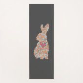 カラフル点々のある兎 ヨガマット (正面)