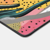 カラフル点を持つ多肉植物 デスクマット (コーナー)