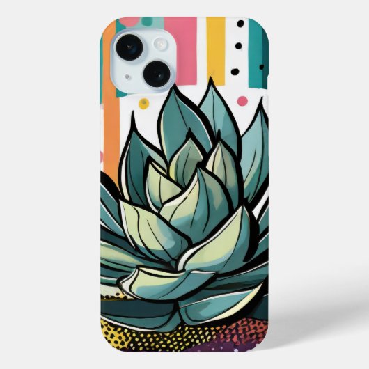 カラフル点を持つ多肉植物 Case-Mate iPhoneケース (裏面)