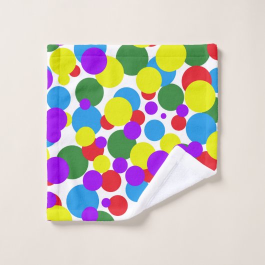 カラフル点 ウォッシュタオル (ウォッシュタオル)