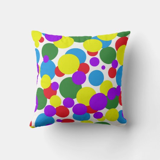 カラフル点 クッション (裏面)