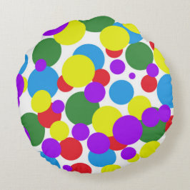 カラフル点 ラウンドクッション
