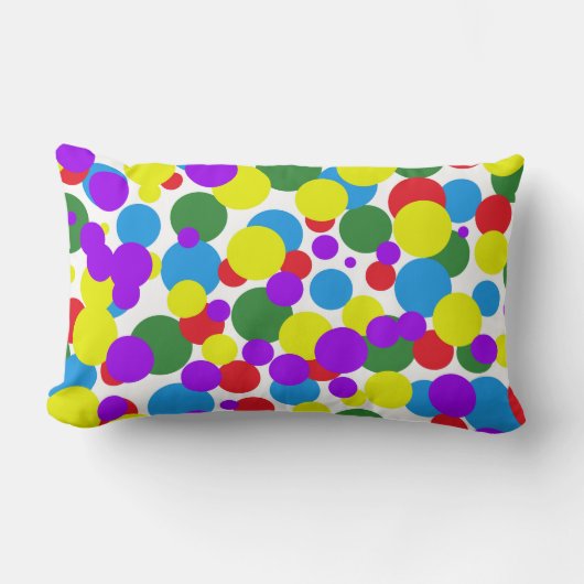 カラフル点 ランバークッション (正面)