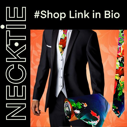 カラフル熱帯の花のフローラ芸術的 ネクタイ