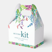 カラフル熱帯の花の水彩 フェイバーボックス (裏面サイド)