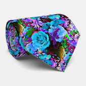 カラフル熱帯の花フローラ芸術的ネックタイ ネクタイ (ロール)