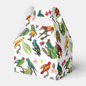 カラフル熱帯パロッ葉ト花結婚の花 フェイバーボックス (裏面サイド)