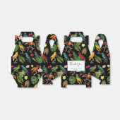 カラフル熱帯パロッ葉ト花結婚の花 フェイバーボックス (折り畳みなし)