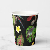 カラフル熱帯パロッ葉ト、花 紙コップ (右)