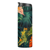 カラフル熱帯葉の花とハイビスカス | タンブラー (回転右)