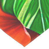 カラフル熱帯葉の花とハイビスカス | テーブルクロス (アングル)