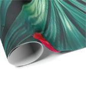 カラフル熱帯葉の花とハイビスカス | ラッピングペーパー (ロールコーナー)