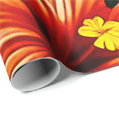 カラフル熱帯葉の花とハイビスカス | ラッピングペーパー (ロールコーナー)