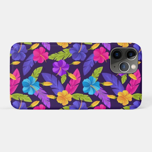 カラフル熱帯離れ花柄 Case-Mate iPhoneケース (裏面(横))