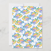 カラフル熱帯魚パーソナライズされた文具 ノートカード (裏面)