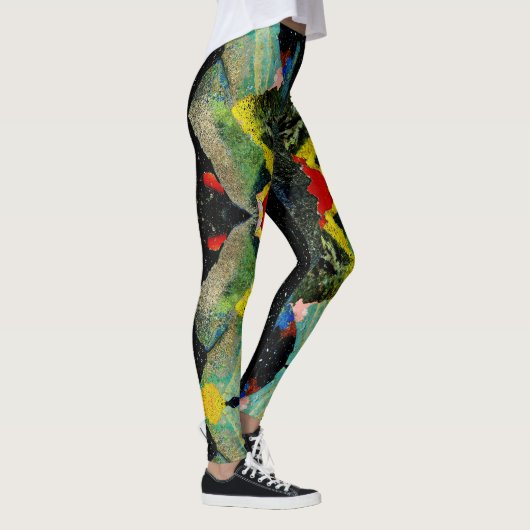 カラフル熱狂するのレギンス レギンス (右)