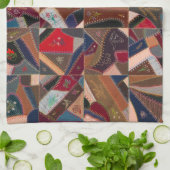 カラフル熱狂するキルト キッチンタオル (折り畳み)