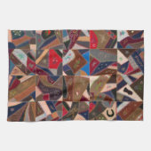 カラフル熱狂するキルト キッチンタオル (横)