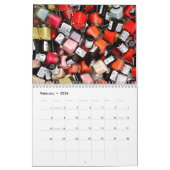 カラフル爪、 ネイルポーランドサロン カレンダー (2月 2026)