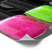 カラフル爪、 ネイルポーランドボトル、ネイルサロン標識 ポスター (角)