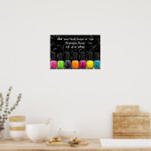 カラフル爪、 ネイルポーランドボトル、ネイルサロン標識 ポスター (キッチン)