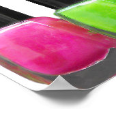 カラフル爪、 ネイルポーランドボトル、ネイルサロン ポスター (角)