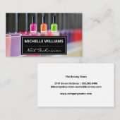 カラフル爪、 ネイルポーランド品種 | マニキュア主義者 名刺 (正面/裏面)