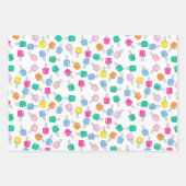 カラフル爪、 ネイルポーランド美しい誕生日美容師 ラッピングペーパーシート (正面)