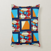 カラフル片の長方形。トレンディーシームレスpat アクセントクッション (正面(垂直))