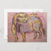 カラフル牛パンプローナ ポストカード (正面/裏面)