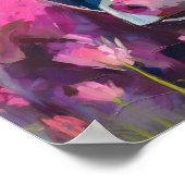 カラフル牛ポートレートモダン抽象芸術 ポスター (角)