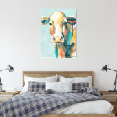 カラフル牛 キャンバスプリント (インサイチュ (寝室))