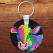 カラフル牛 キーホルダー (正面)