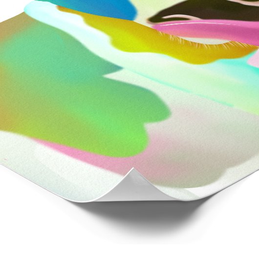 カラフル牛 ポスター (角)