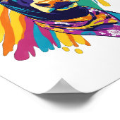 カラフル牛、レインボー牛デザイン ポスター (角)