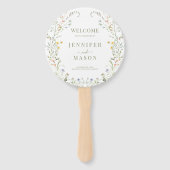カラフル牧草野フローラ結婚式 プログラム ハンドファン (正面)