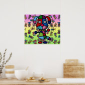 カラフル犬2 ポスター (キッチン)