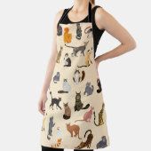 カラフル猫違う柄 エプロン (インサイチュ)
