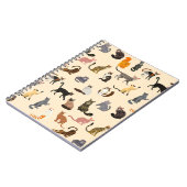 カラフル猫違う柄 ノートブック (左側)