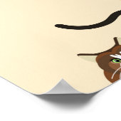 カラフル猫違う柄 ポスター (角)