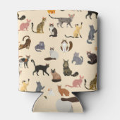 カラフル猫違う柄 缶クーラー (裏面)