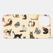カラフル猫違う柄 Case-Mate iPhoneケース (裏面 (横))